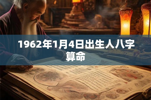 1962年1月4日出生人八字算命