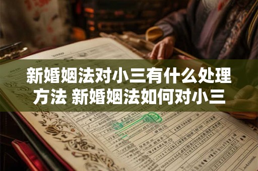 新婚姻法对小三有什么处理方法 新婚姻法如何对小三进行处理