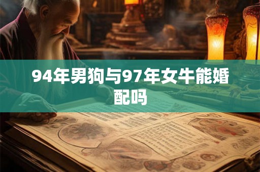 94年男狗与97年女牛能婚配吗 94年男狗与97年女牛能婚配吗