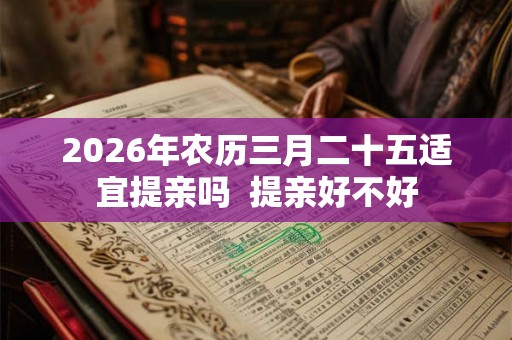 2026年农历三月二十五适宜提亲吗  提亲好不好