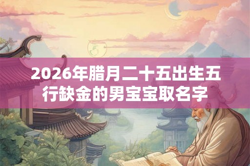 2026年腊月二十五出生五行缺金的男宝宝取名字