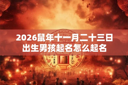 2026鼠年十一月二十三日出生男孩起名怎么起名