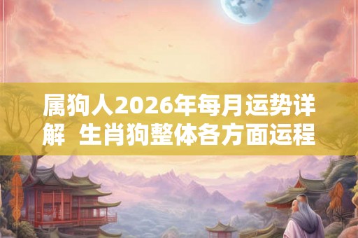 属狗人2026年每月运势详解  生肖狗整体各方面运程分析