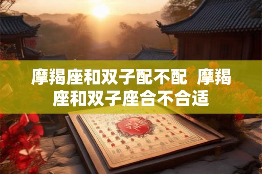 摩羯座和双子配不配  摩羯座和双子座合不合适