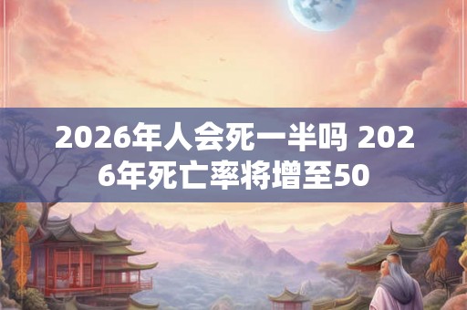 2026年人会死一半吗 2026年死亡率将增至50