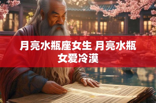 月亮水瓶座女生 月亮水瓶女爱冷漠