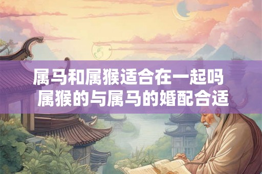 属马和属猴适合在一起吗  属猴的与属马的婚配合适吗
