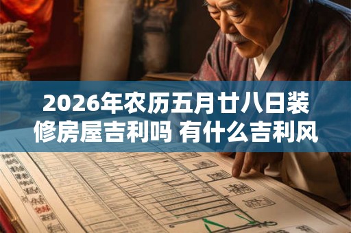 2026年农历五月廿八日装修房屋吉利吗 有什么吉利风水