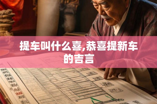 提车叫什么喜,恭喜提新车的吉言