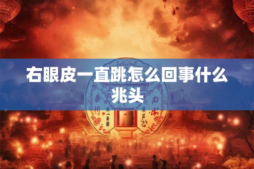 右眼皮一直跳怎么回事什么兆头