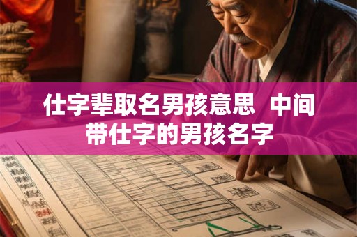 仕字辈取名男孩意思  中间带仕字的男孩名字