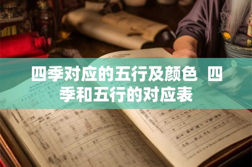 四季对应的五行及颜色  四季和五行的对应表