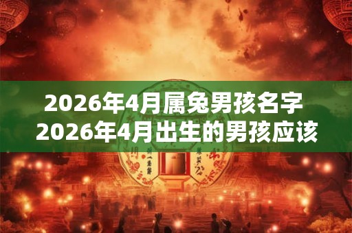 2026年4月属兔男孩名字 2026年4月出生的男孩应该取什么名字