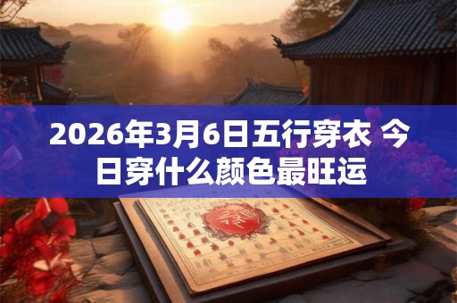 2026年3月6日五行穿衣 今日穿什么颜色最旺运