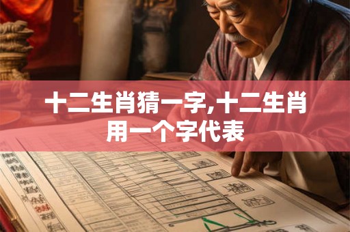 十二生肖猜一字,十二生肖用一个字代表