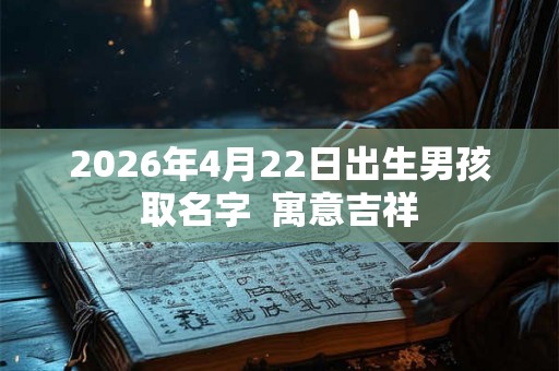 2026年4月22日出生男孩取名字  寓意吉祥