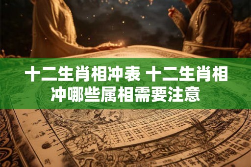 十二生肖相冲表 十二生肖相冲哪些属相需要注意