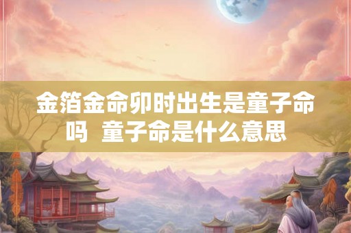 金箔金命卯时出生是童子命吗  童子命是什么意思
