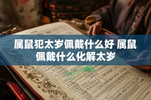 属鼠犯太岁佩戴什么好 属鼠佩戴什么化解太岁