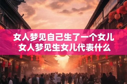 女人梦见自己生了一个女儿 女人梦见生女儿代表什么