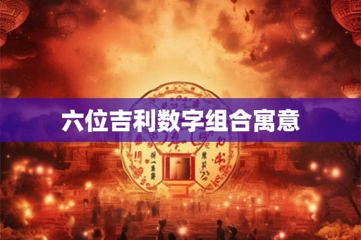 六位吉利数字组合寓意