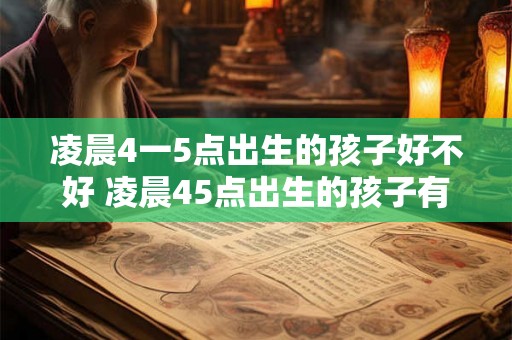凌晨4一5点出生的孩子好不好 凌晨45点出生的孩子有什么特点 凌晨4一5点出生的孩子好不好 凌晨45点出生的孩子有什么特点