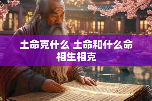 土命克什么 土命和什么命相生相克