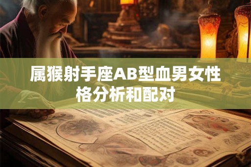 属猴射手座AB型血男女性格分析和配对 属猴射手座AB型血男女性格分析和配对