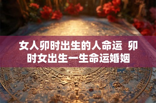 女人卯时出生的人命运 卯时女出生一生命运婚姻 女人卯时出生的人命运 卯时女出生一生命运婚姻