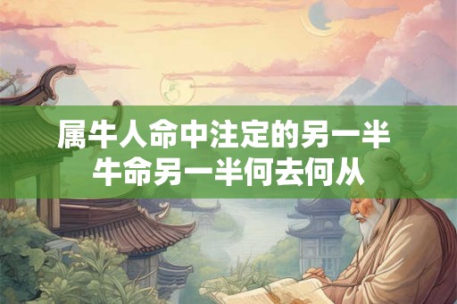 属牛人命中注定的另一半 牛命另一半何去何从