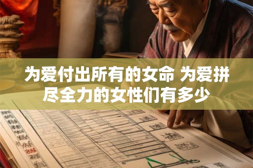 为爱付出所有的女命 为爱拼尽全力的女性们有多少