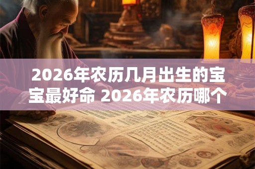 2026年农历几月出生的宝宝最好命 2026年农历哪个月生的宝宝最好命