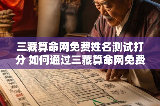 三藏算命网免费姓名测试打分 如何通过三藏算命网免费姓名测试打分来了解自己的运势