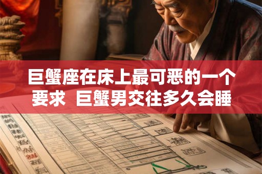 巨蟹座在床上最可恶的一个要求 巨蟹男交往多久会睡你 巨蟹座在床上最可恶的一个要求 巨蟹男交往多久会睡你