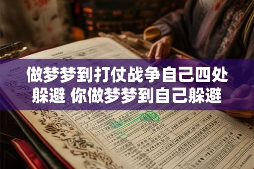 做梦梦到打仗战争自己四处躲避 你做梦梦到自己躲避打仗战争吗