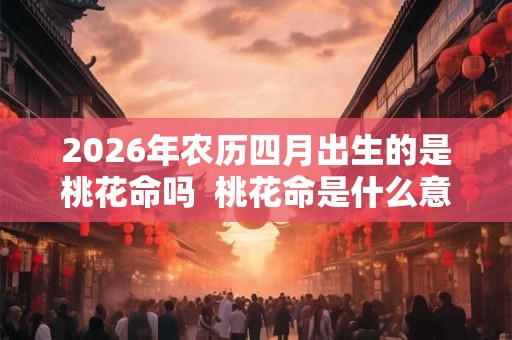 2026年农历四月出生的是桃花命吗  桃花命是什么意思