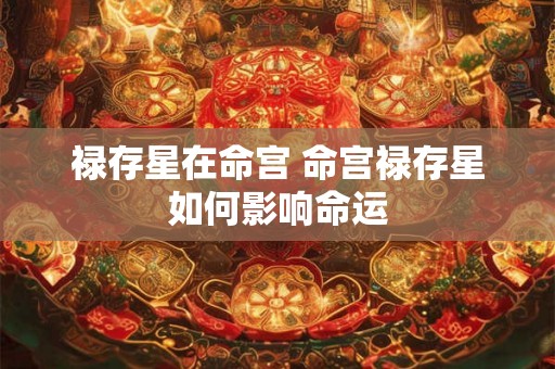 禄存星在命宫 命宫禄存星如何影响命运
