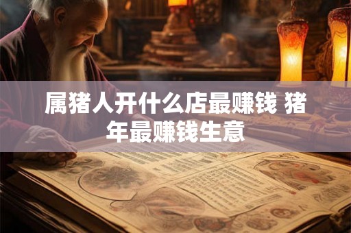 属猪人开什么店最赚钱 猪年最赚钱生意