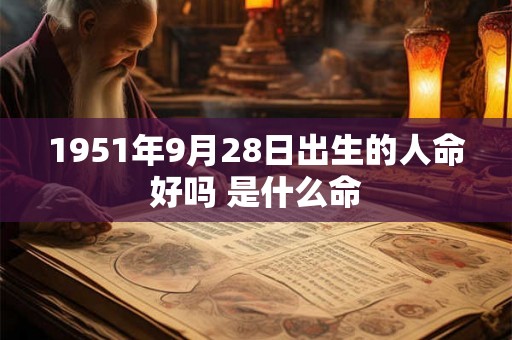 1951年9月28日出生的人命好吗 是什么命