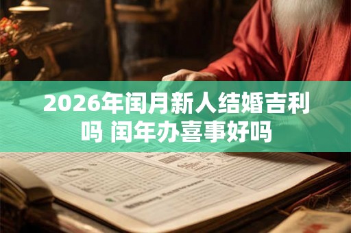 2026年闰月新人结婚吉利吗 闰年办喜事好吗