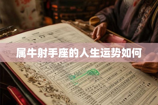 属牛射手座的人生运势如何