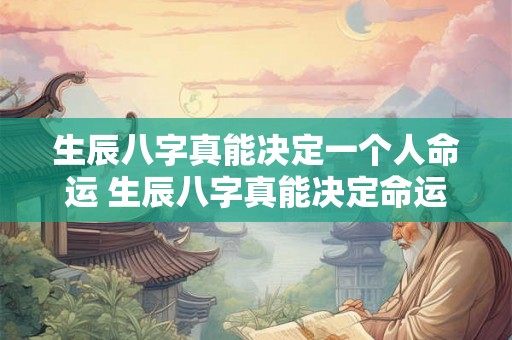 生辰八字真能决定一个人命运 生辰八字真能决定命运