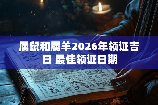 属鼠和属羊2026年领证吉日 最佳领证日期