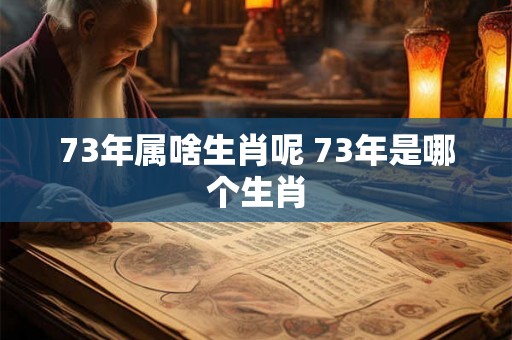 73年属啥生肖呢 73年是哪个生肖
