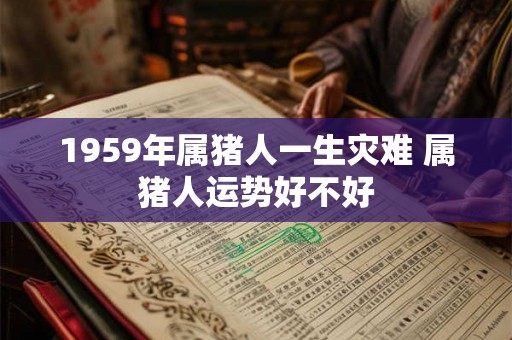 1959年属猪人一生灾难 属猪人运势好不好
