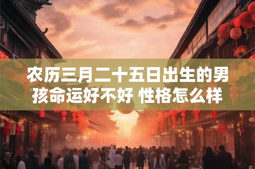 农历三月二十五日出生的男孩命运好不好 性格怎么样