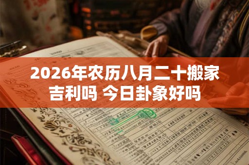 2026年农历八月二十搬家吉利吗 今日卦象好吗