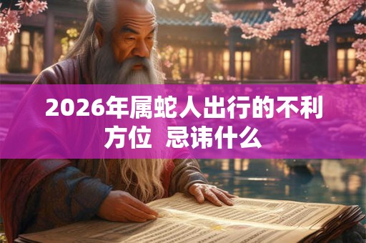 2026年属蛇人出行的不利方位 忌讳什么 2026年属蛇人出行的不利方位 忌讳什么