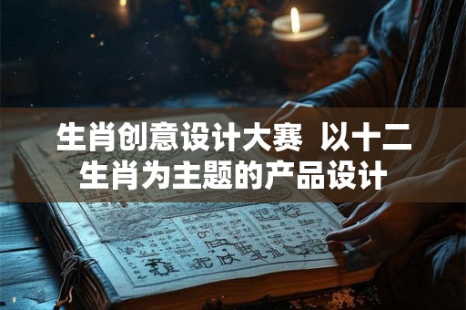 生肖创意设计大赛  以十二生肖为主题的产品设计