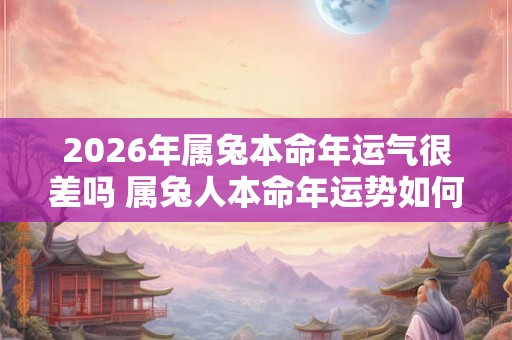 2026年属兔本命年运气很差吗 属兔人本命年运势如何
